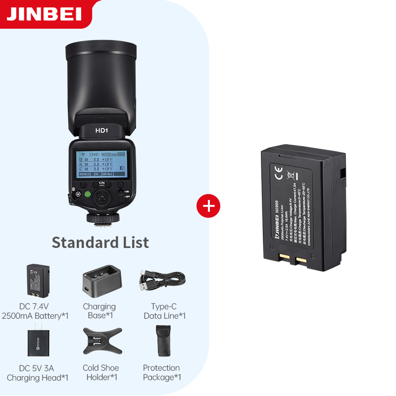 Photography Camera - JINBEI HD-1Round-head HSS Speedlite Outdoor Photography