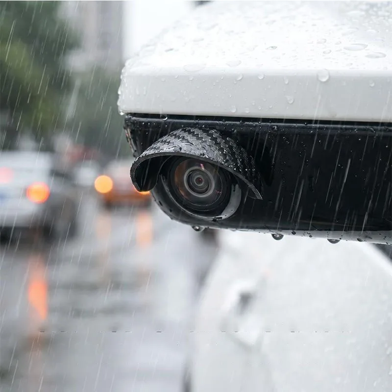 Camera Rain Cover - Car rearview camera with carbon fiber