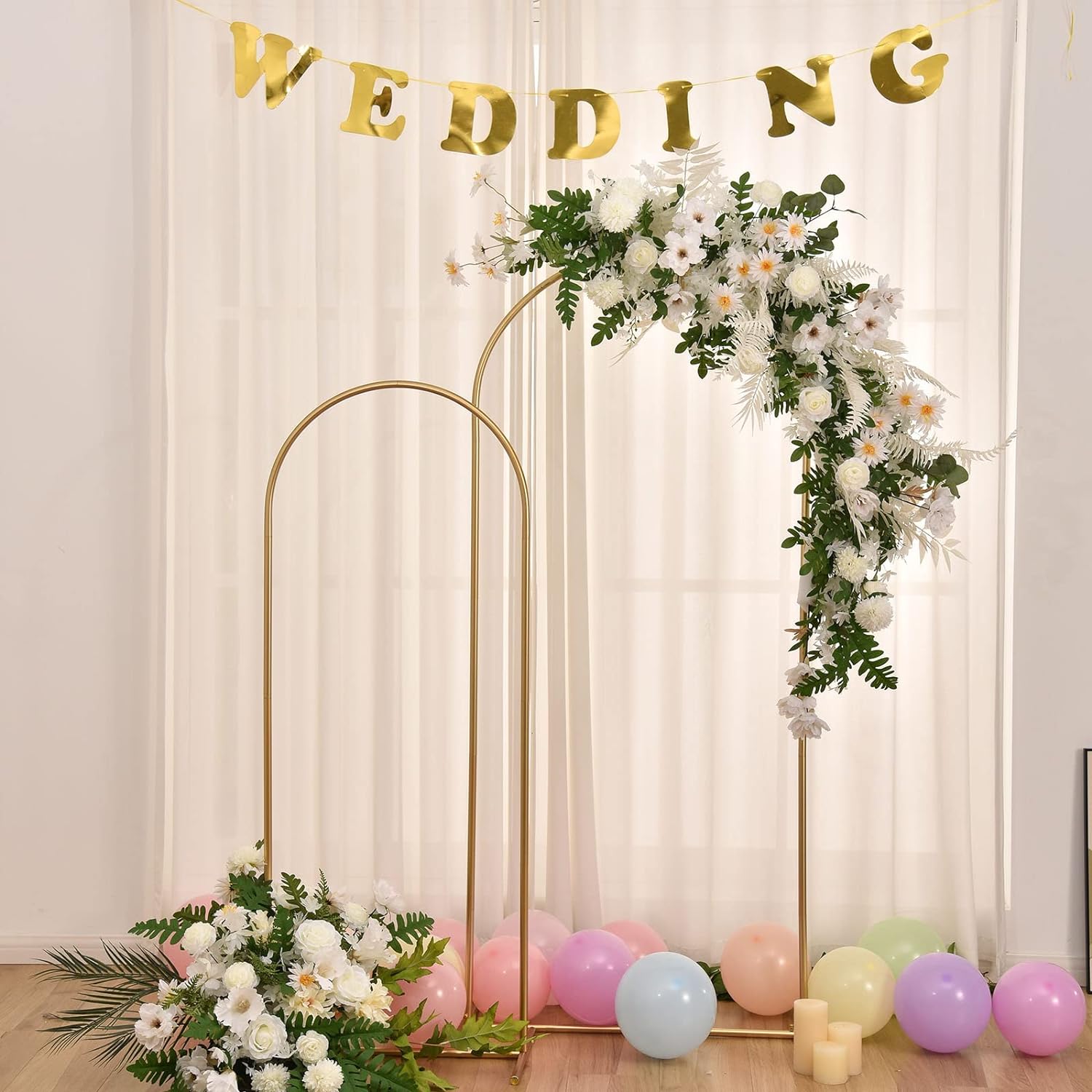 Golden Arch Frame Wedding Stan - Backdrop Stand Kit review and price