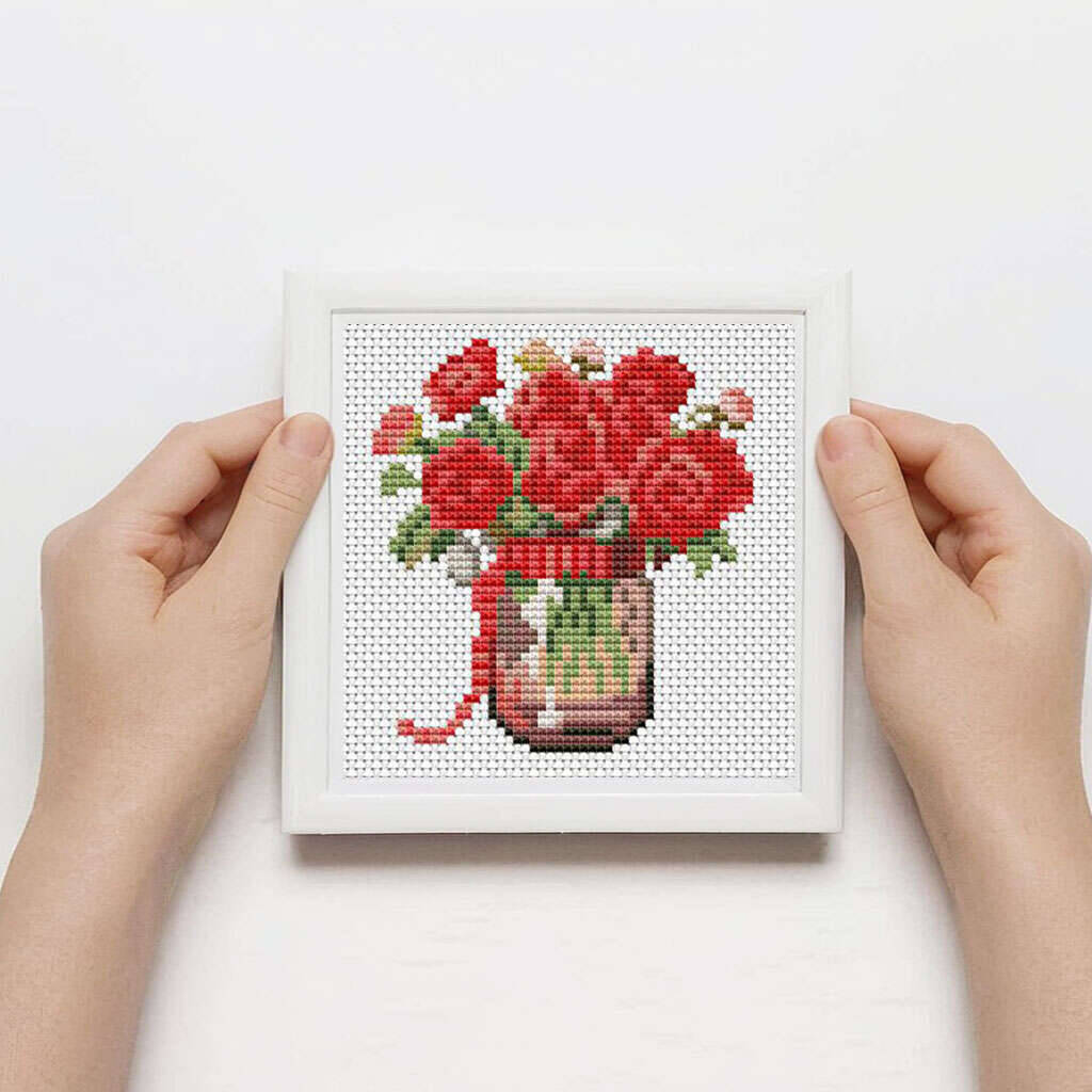12Pcs Rose Cross Stitch 11Ct P - Photography Geometry review and price