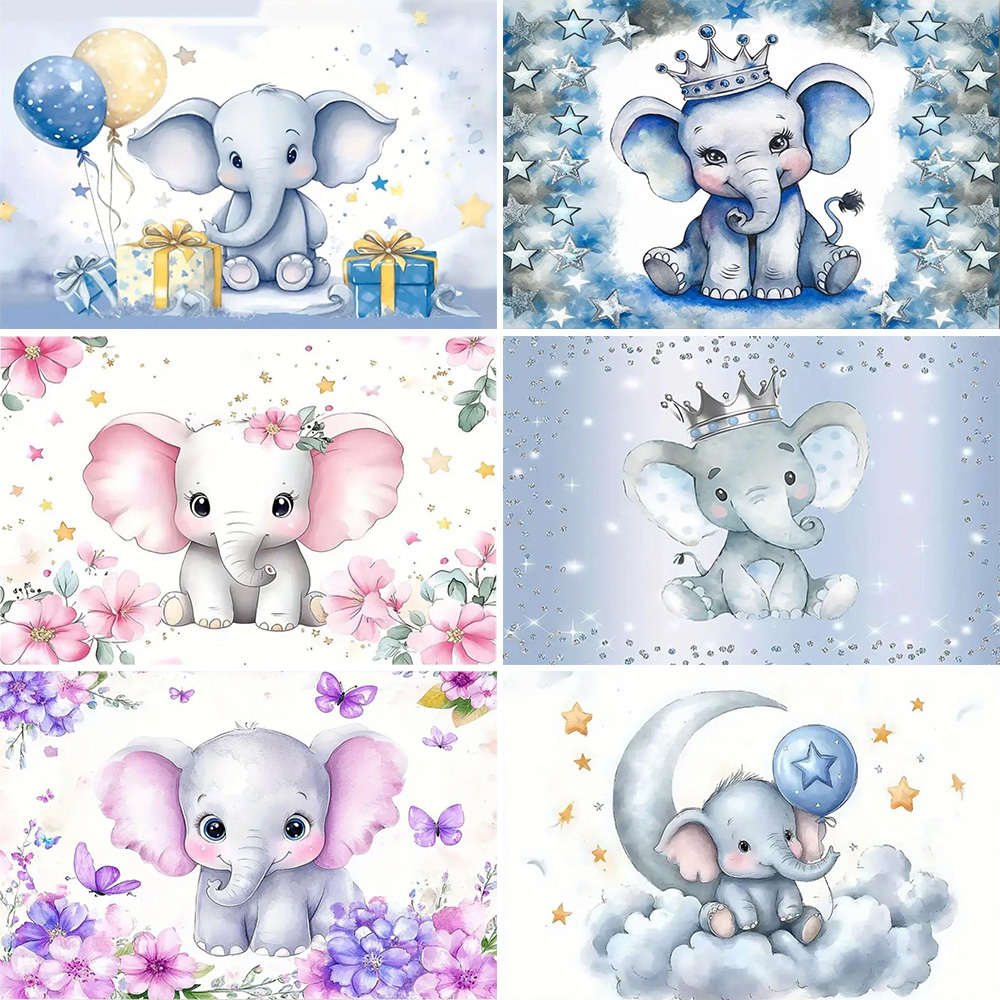 Cartoon Elephant  Birthday Par - Photography Sport review and price