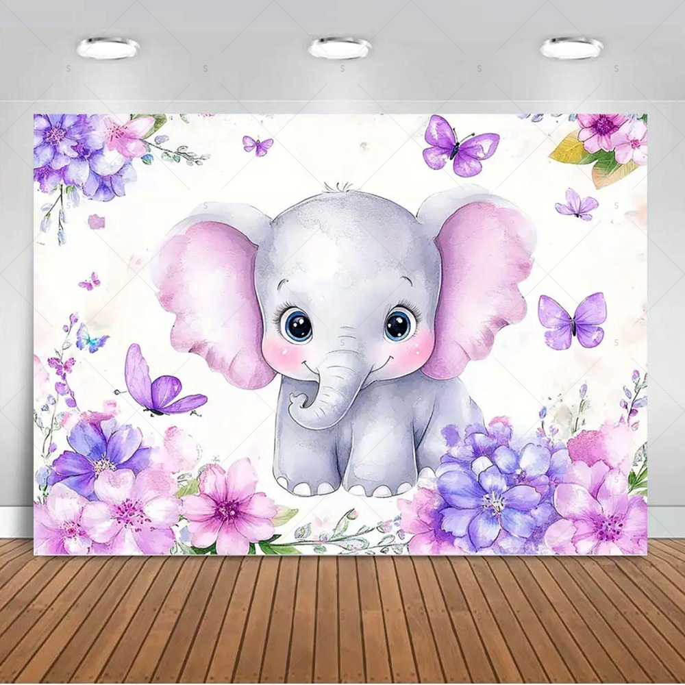 Cartoon Elephant  Birthday Par - Photography Sport review and price