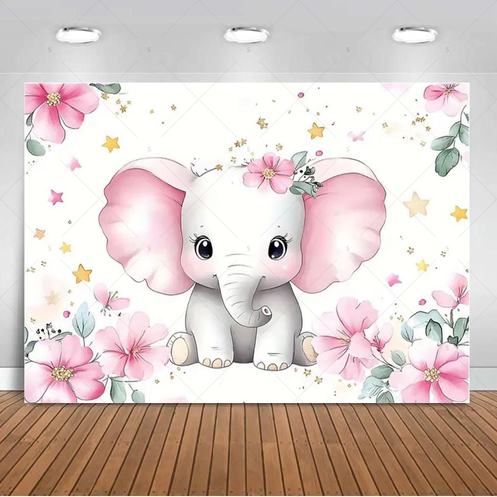 Cartoon Elephant  Birthday Par - Photography Sport review and price