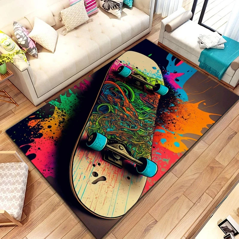 Colorful Skateboard Logo Print - Photography Yoga review and price