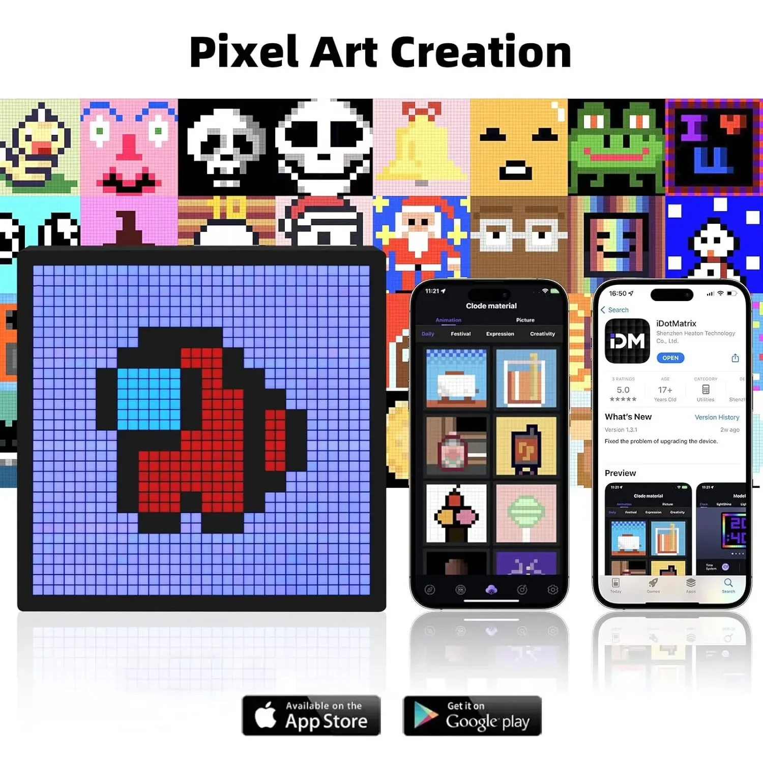 Smart LED Matrix Pixel Display - Pixel Art Led Panel review and price