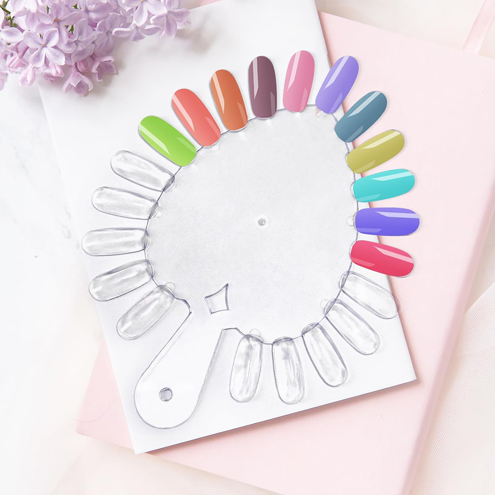 10Pcs Heart-shaped Nails Color - Color Checker Card review and price