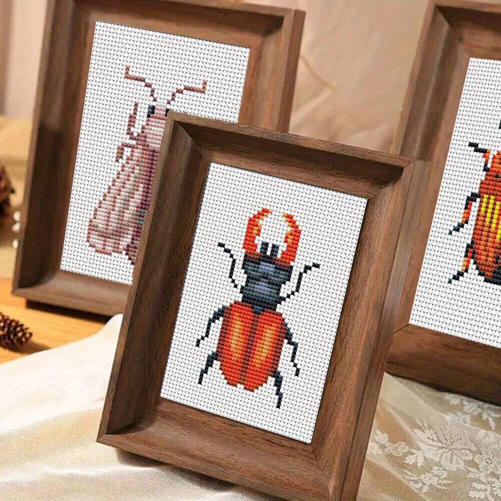 8Pcs Insect Cross Stitch Embro - Photography Geometry review and price