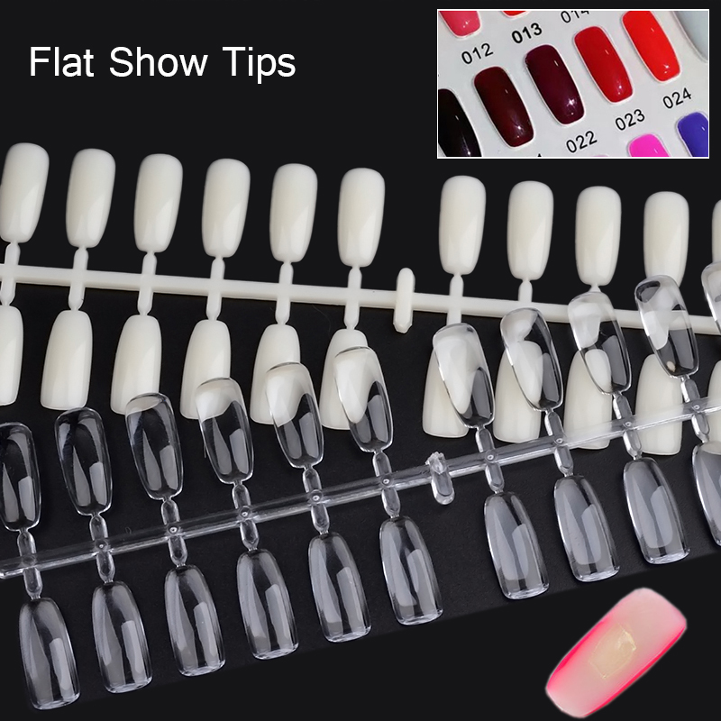 120 Tips Clear Round Nail Tips - Color Checker Card review and price