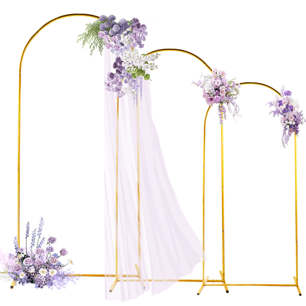 3Pack Golden Metal Arch Kits,  - Backdrop Stand Kit review and price